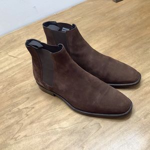 Men Chelsea boots Brown suede size 8 Sandro Paris